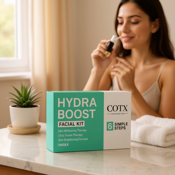 COTX Luxury Skincare Hydra Boost Facial Kit for Skin Cell Repair – 60gm x 6